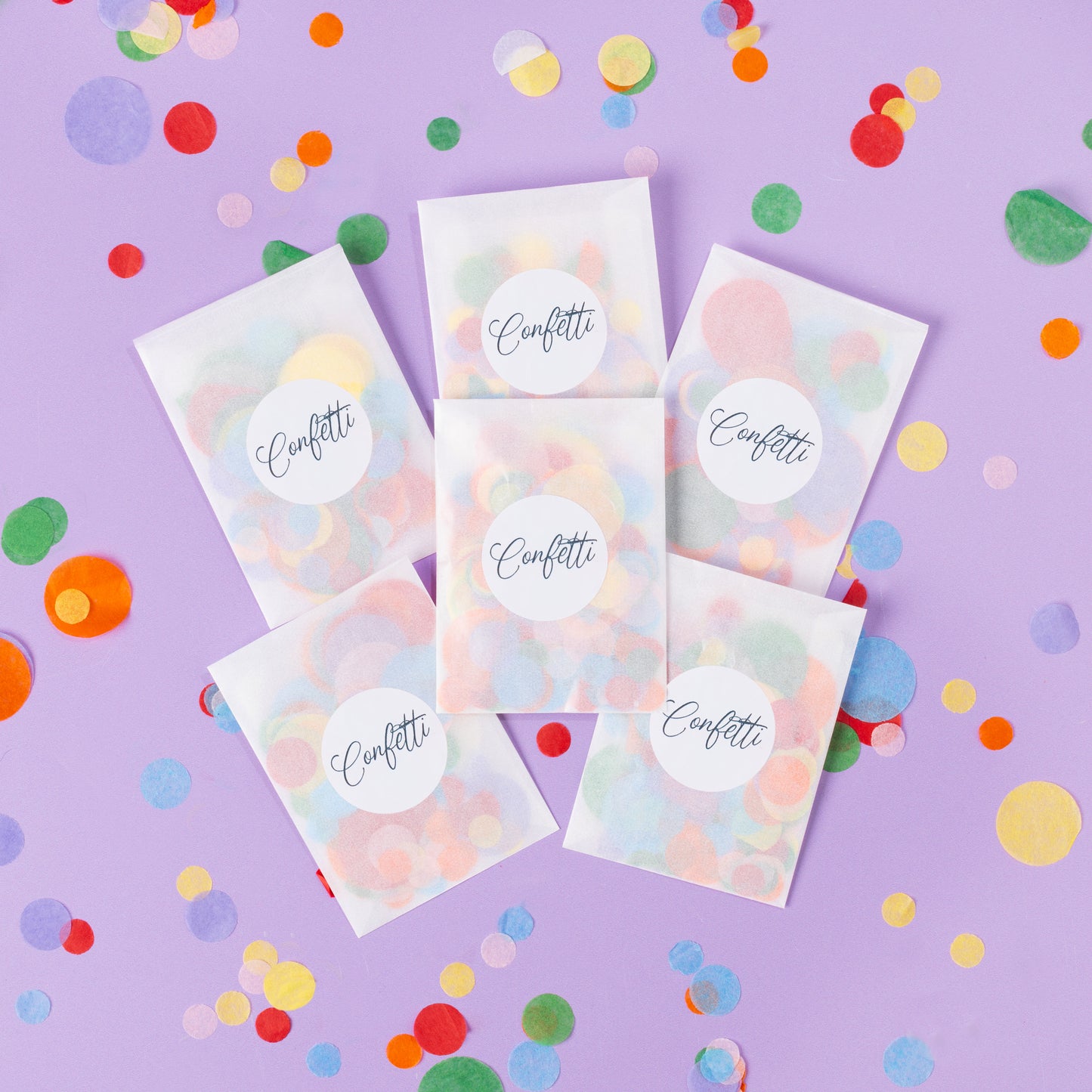 Paper Confetti + Bags & Stickers